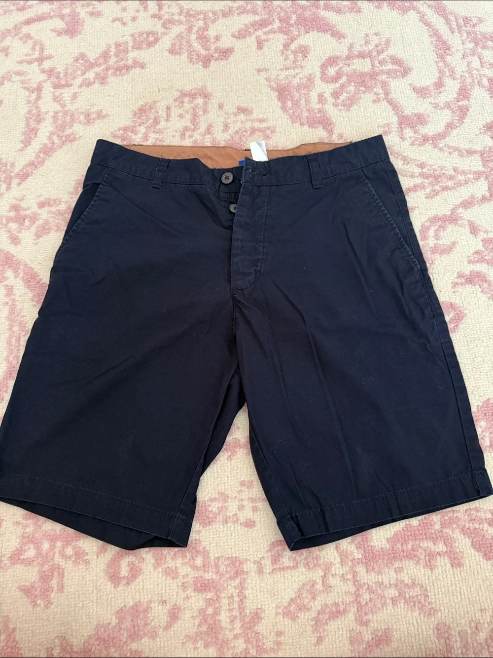 Men's Navy Cotton Shorts
